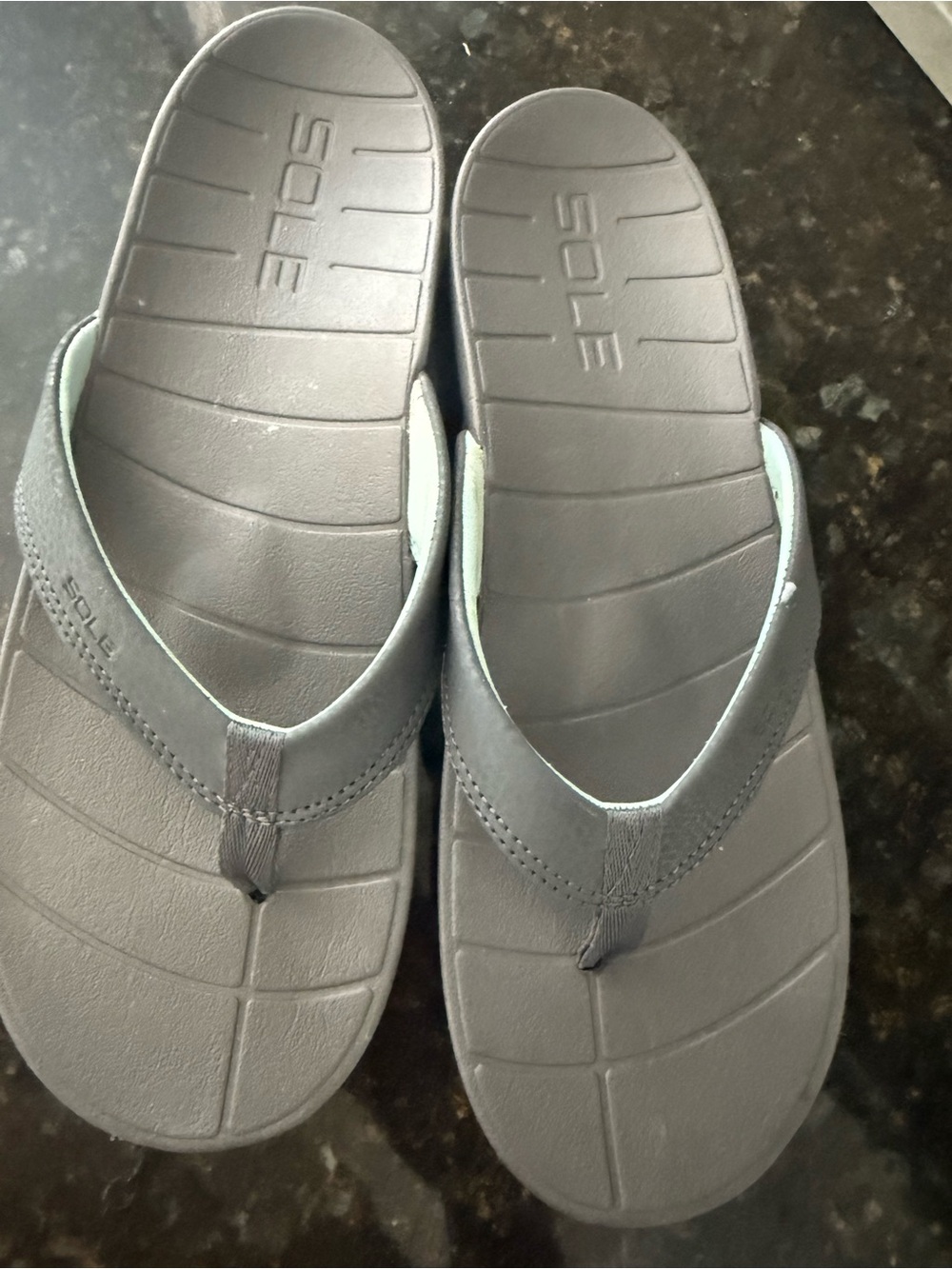 SOLE Gray Foam Flip Flops - Comfortable Casual Sandals